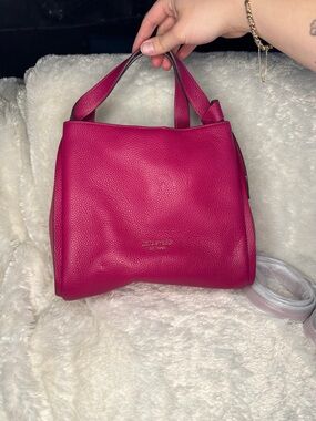 kate spade Fuchsia Pebbled Leather Shoulder Bag